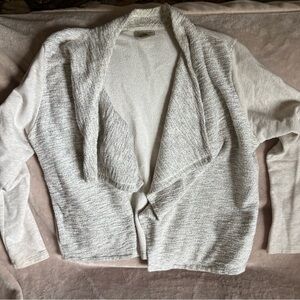 Lucky Brand Gray Cardigan Sweater with Draped Lapels Women’s M/L